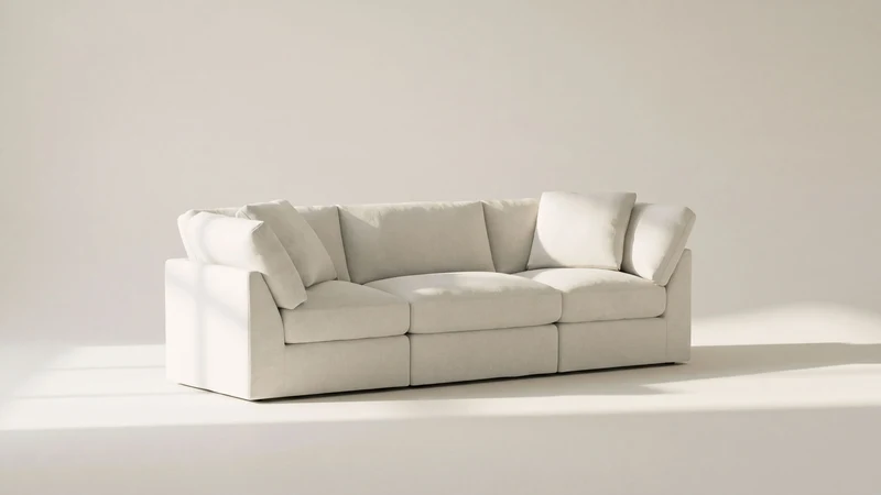 Get Together™ 3-Piece Modular Sofa, Standard, Cream Linen