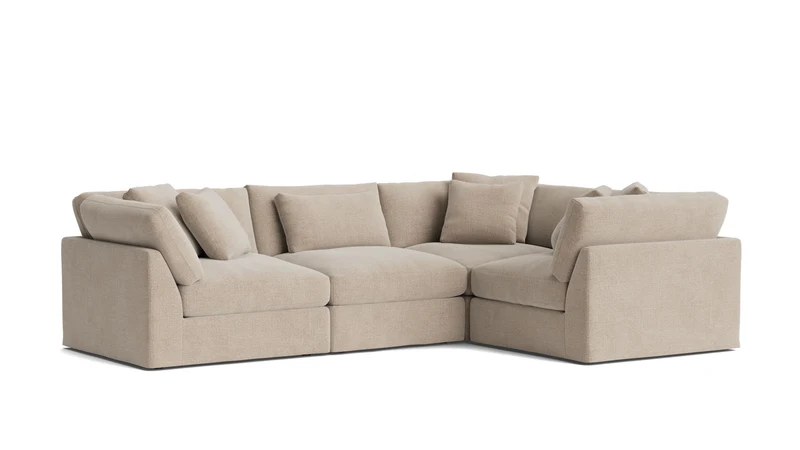 Get Together™ 4-Piece Modular Sectional Closed, Large, Champagne