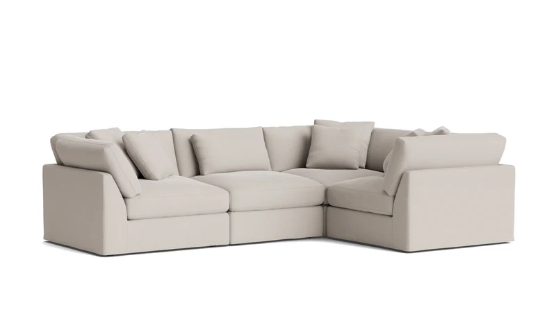 Get Together™ 4-Piece Modular Sectional Closed, Large, Clay