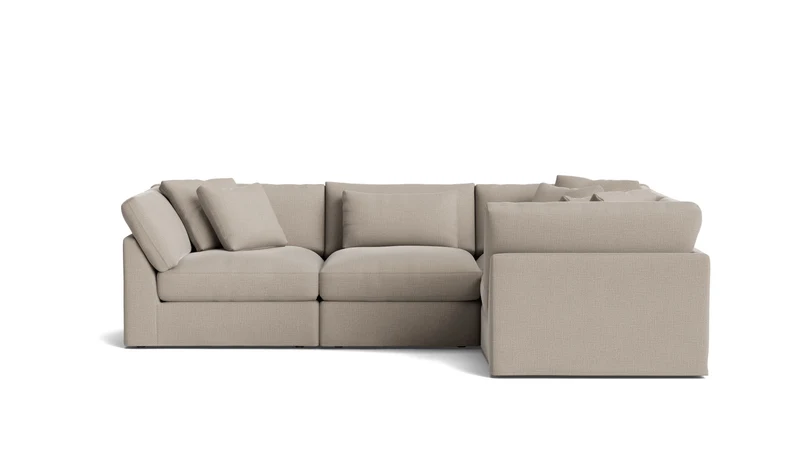 Get Together™ 4-Piece Modular Sectional Closed, Large, Light Pebble