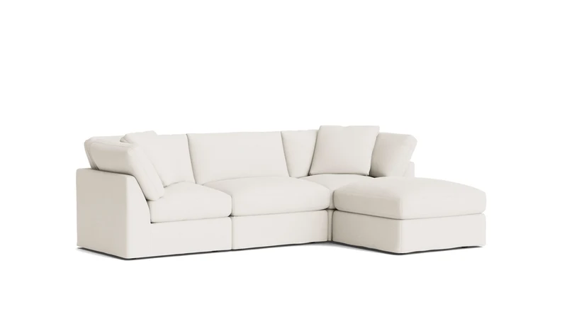 Get Together™ 4-Piece Modular Sectional, Standard, Cream Linen