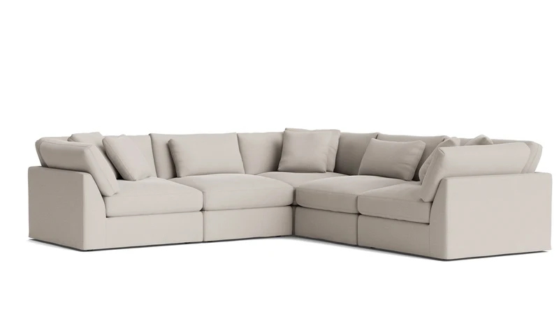 Get Together™ 5-Piece Modular Sectional Closed, Large, Clay