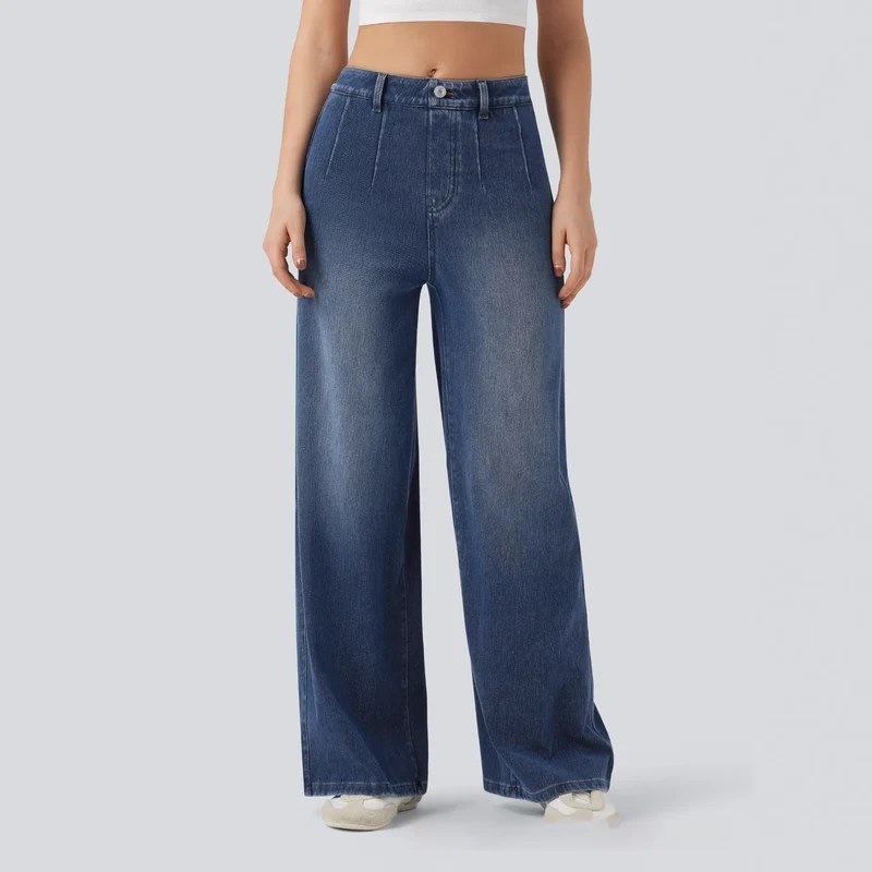 Jean Large Taille Mi-Haute Confort