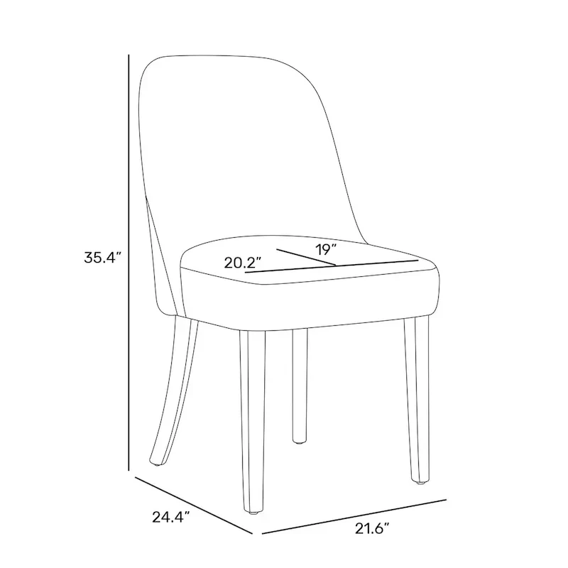 Water and Stain Resistant Boucle Polyester Side Chair