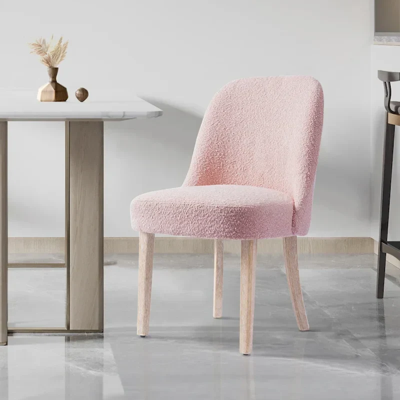 Water and Stain Resistant Boucle Polyester Side Chair