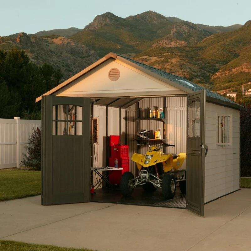 11 ft. W x 11 ft. D Plastic Storage Shed