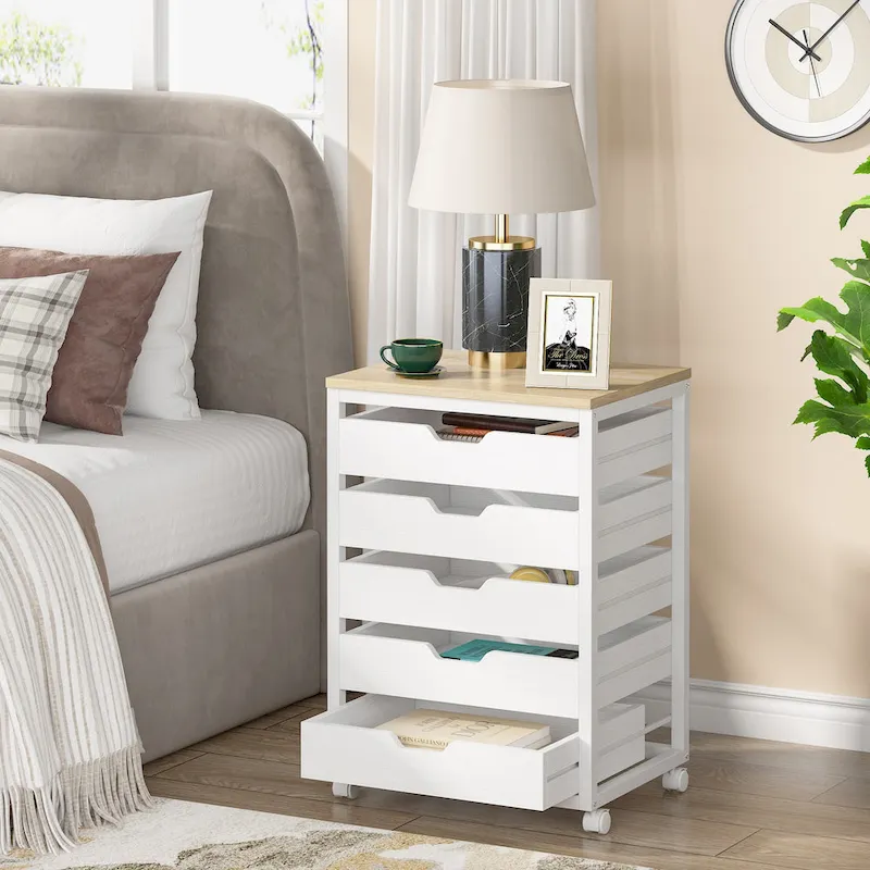 Wooden Storage Cabinet Organizer with 5 and 7 Drawer Options