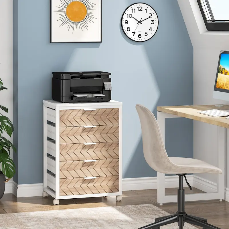 Wooden Storage Cabinet Organizer with 5 and 7 Drawer Options