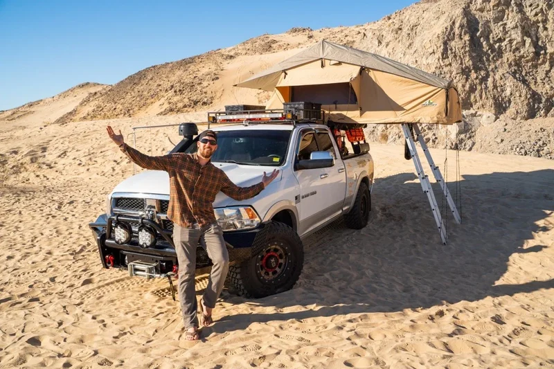 Elite Rooftop Tent Includes Annex Room, 4-5 Person, Tan